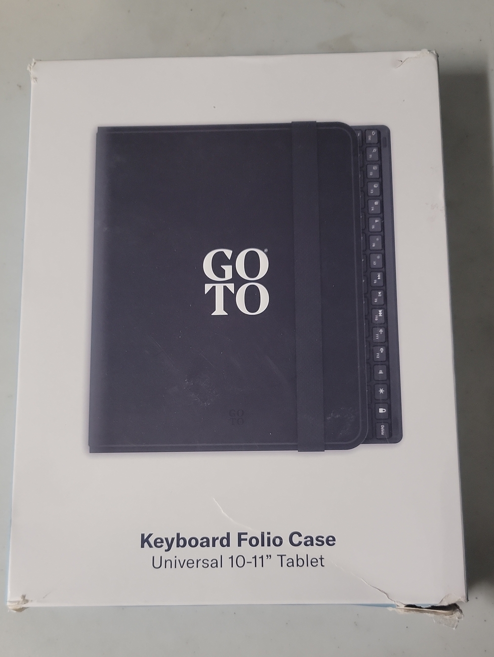 T-Mobile Go-To Black Keyboard Folio Case with Elastic Strap
